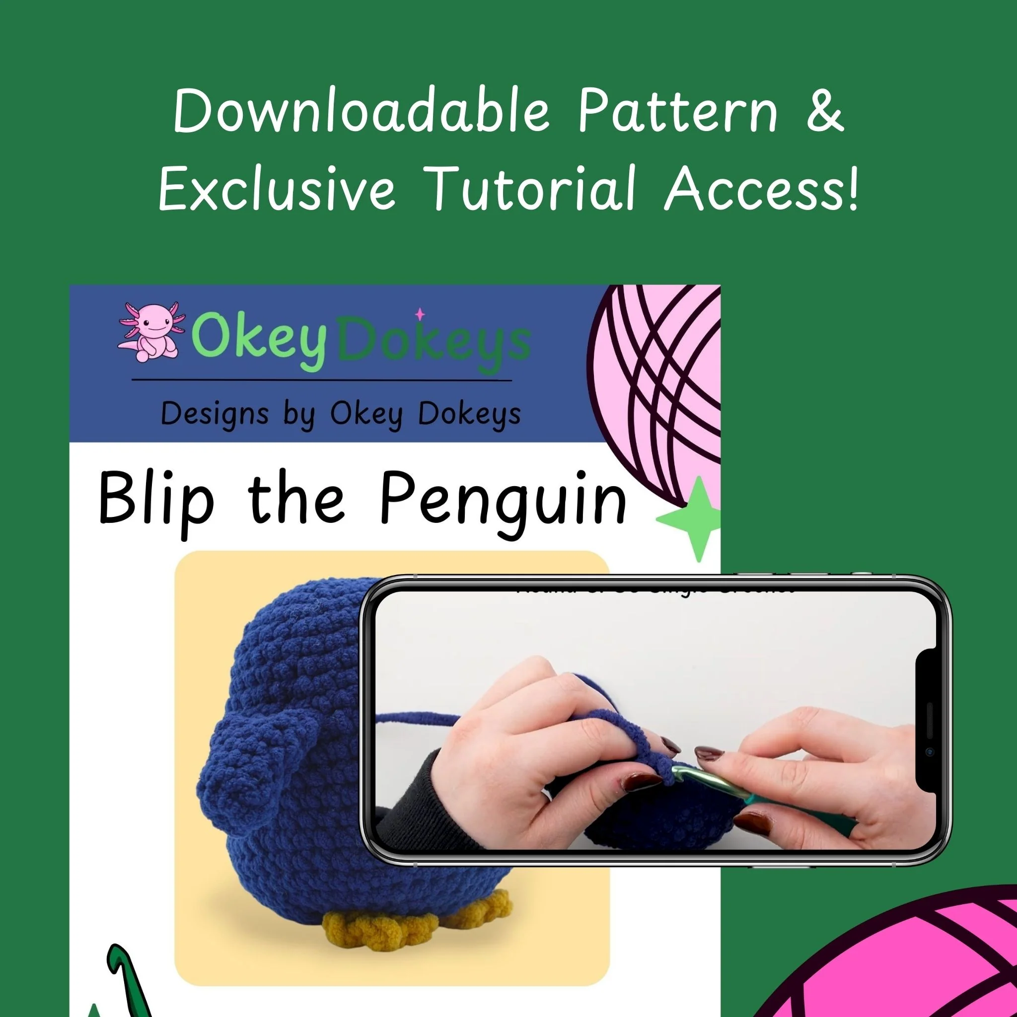 Crochet Penguin Kit - Blip the Penguin - Image 4