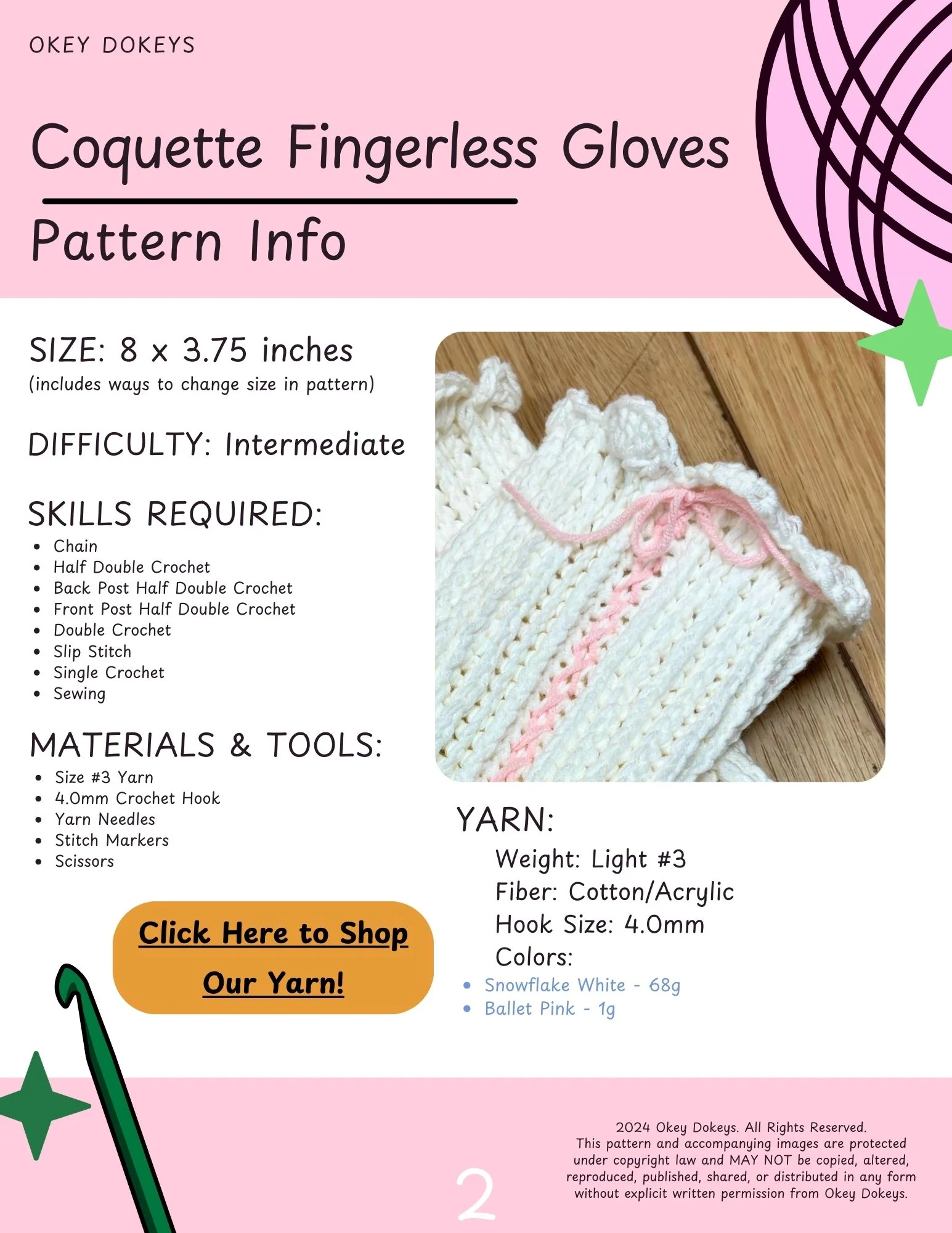 Crochet Coquette Fingerless Gloves Pattern - Image 3