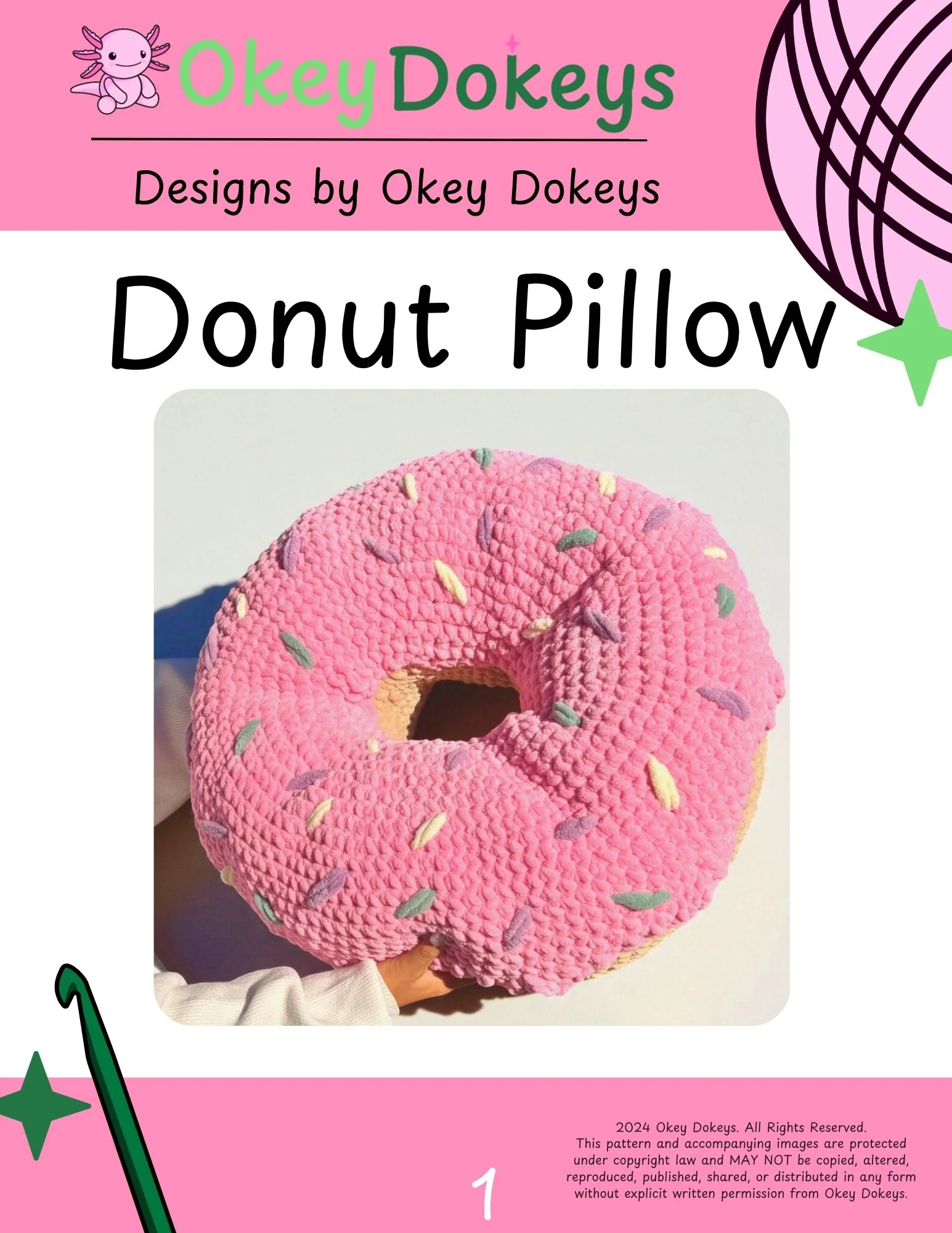 Crochet Donut Pillow Pattern