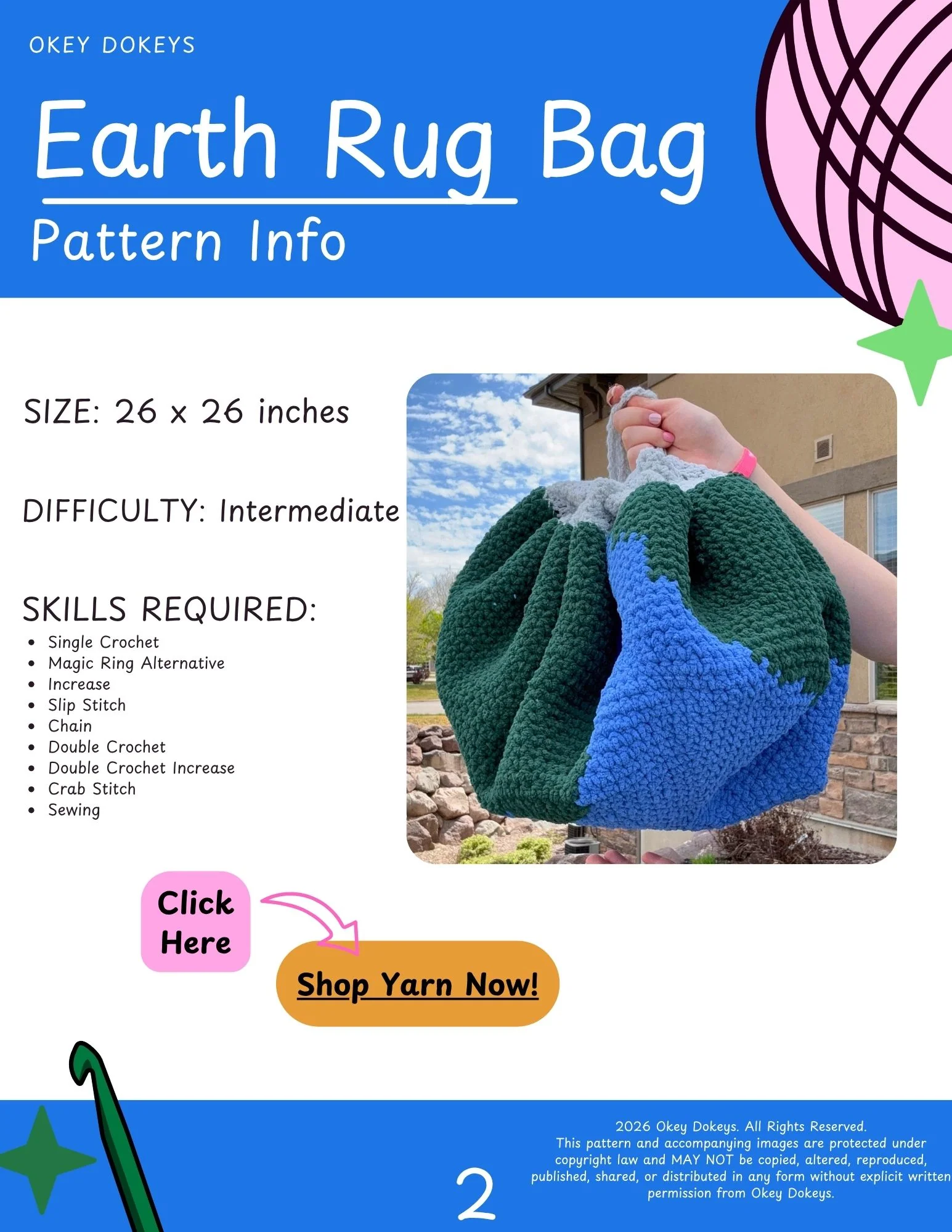 Crochet Earth Rug Bag Pattern - Image 3