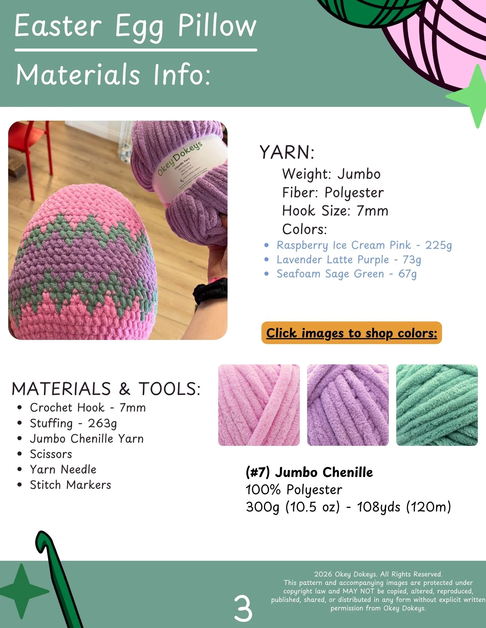 Crochet Easter Egg Pillow Pattern - Image 4