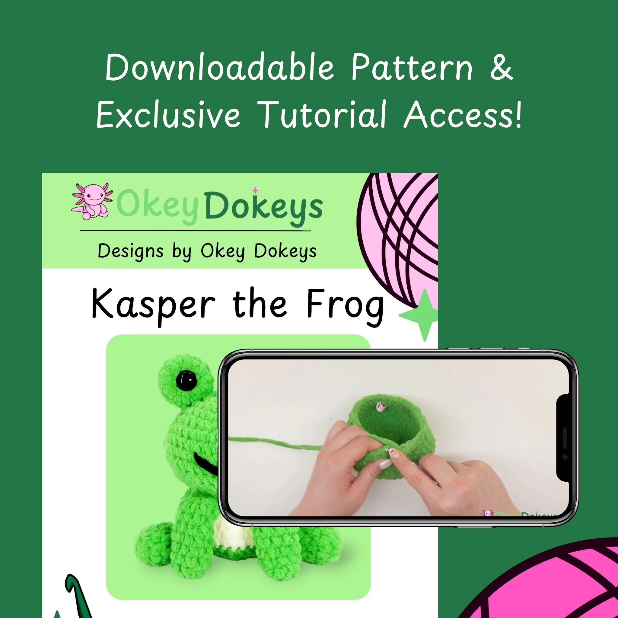 Crochet Frog Kit - Kasper the Frog - Image 3