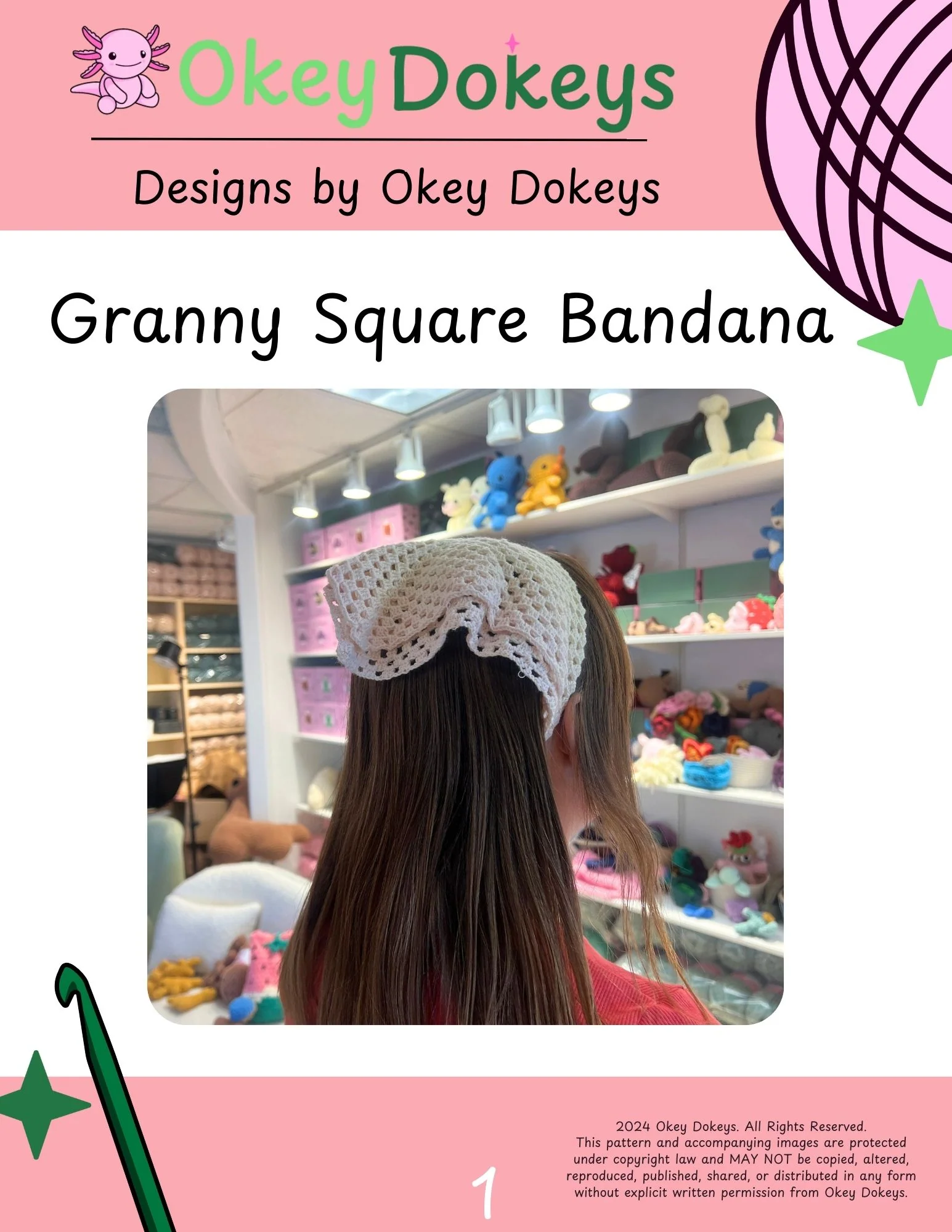 Crochet Granny Square Bandana Pattern