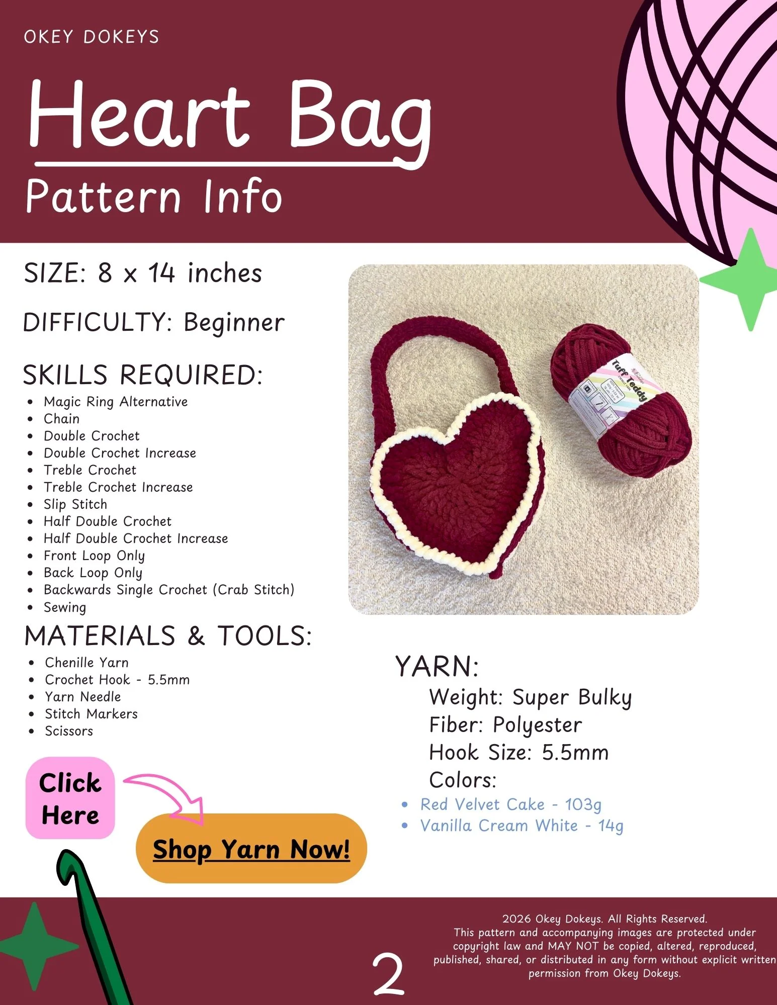 Crochet Heart Bag Pattern - Image 3