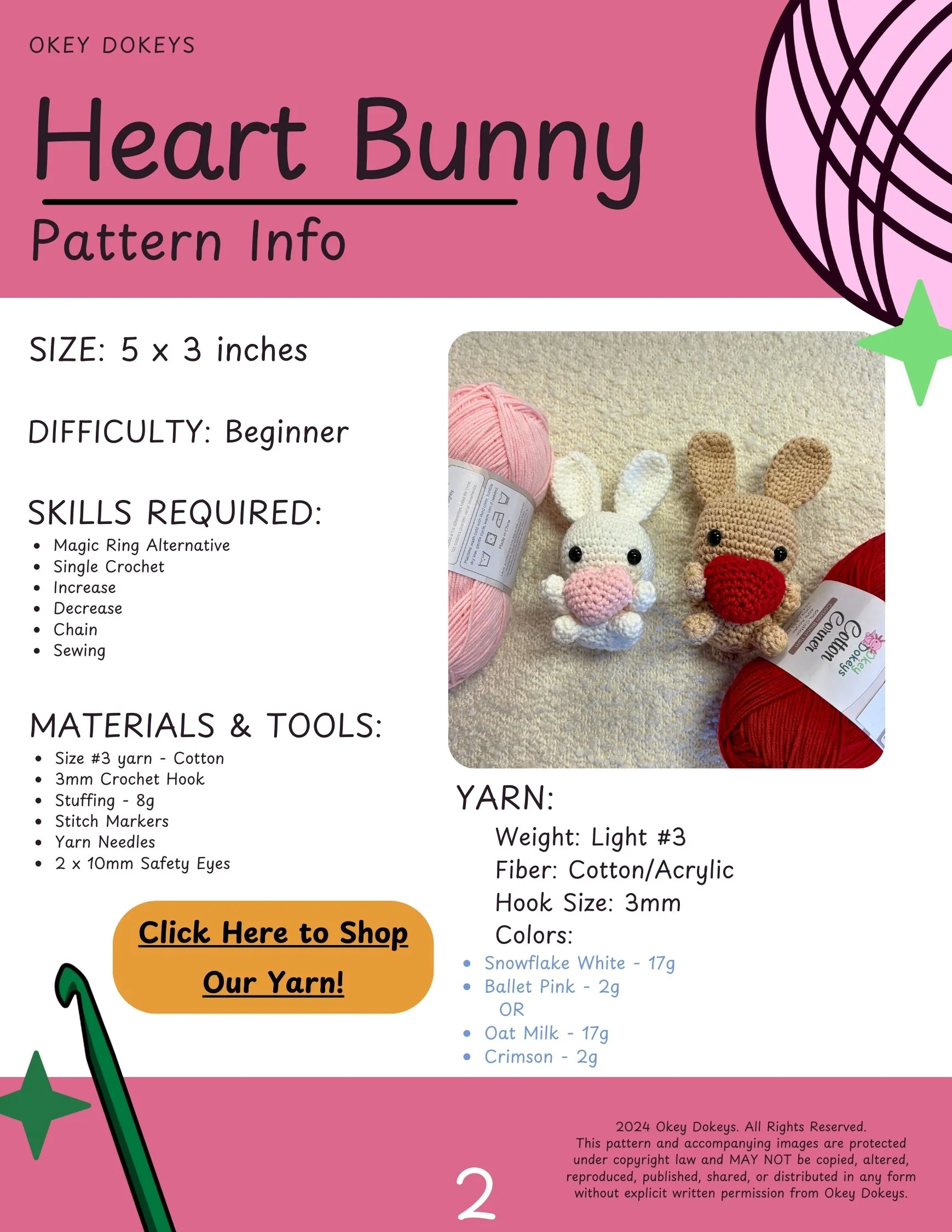 Crochet Heart Bunny Pattern - Image 3