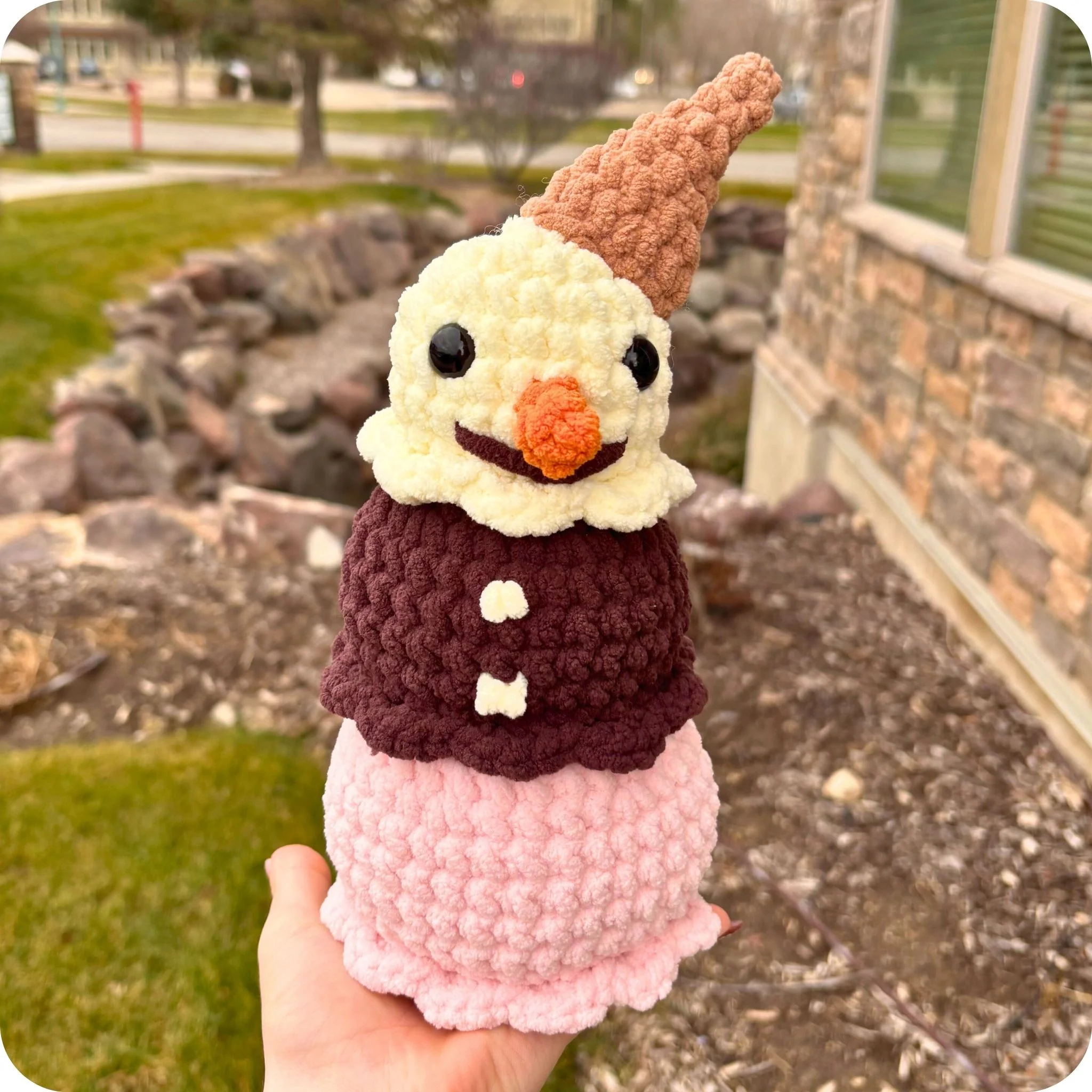 Crochet Ice Cream Snowman Pattern - Image 2