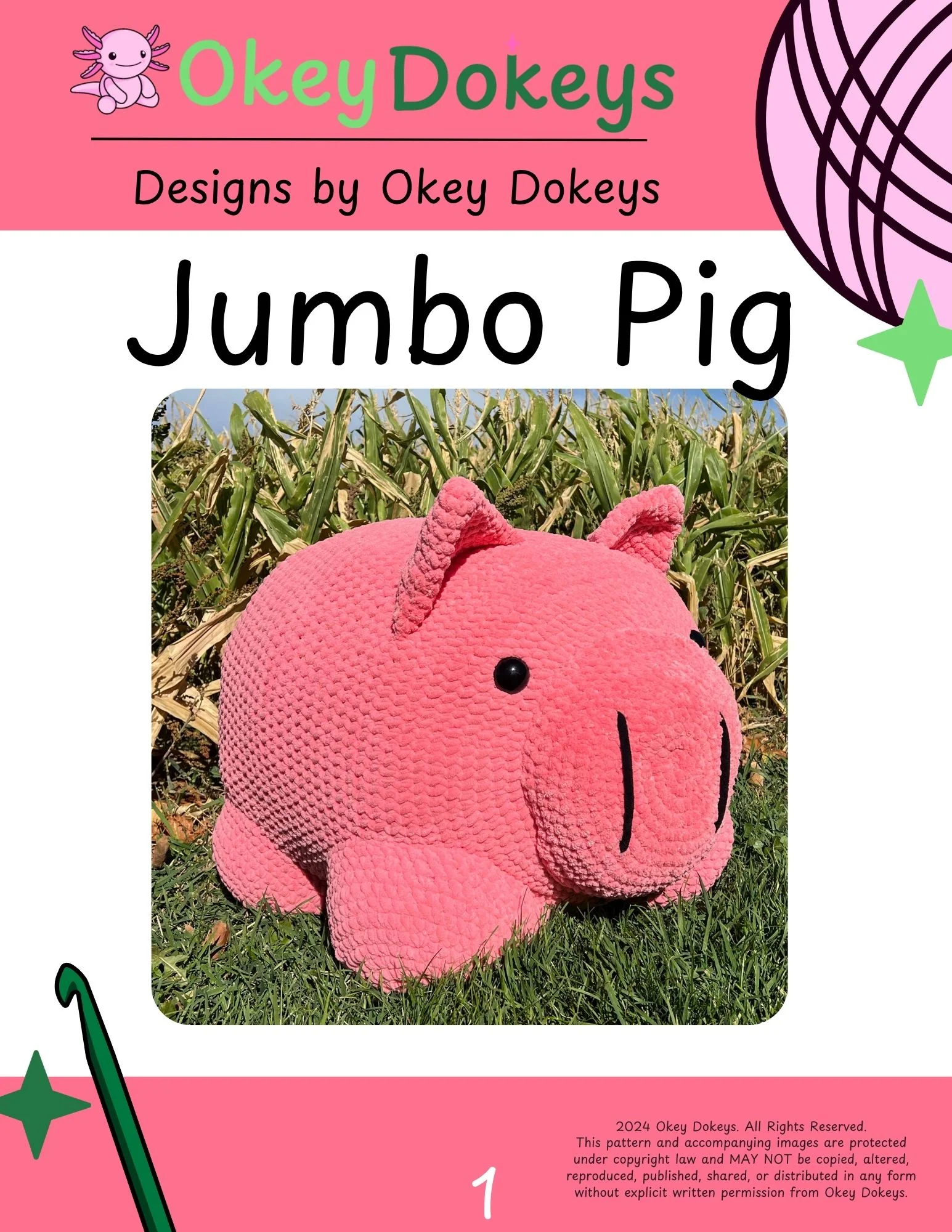 Crochet Jumbo Pig Pattern