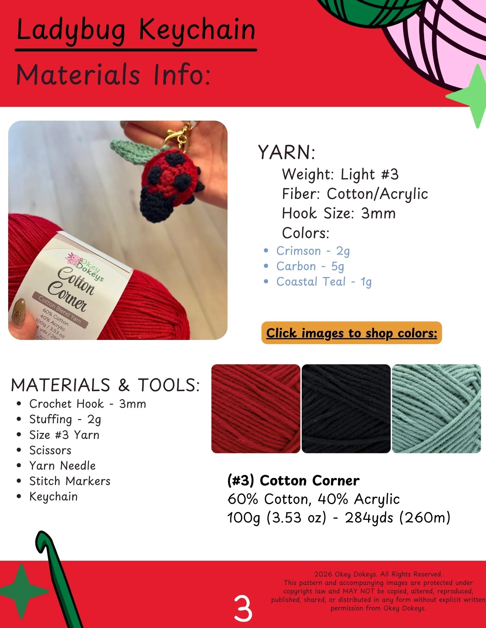 Crochet Ladybug Keychain Pattern - Image 4