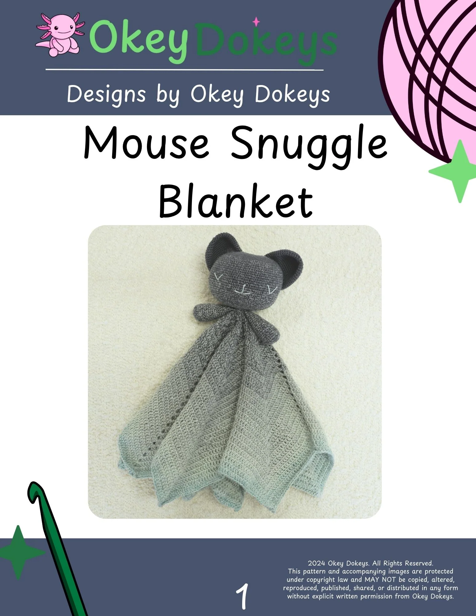 Crochet Mouse Snuggle Blanket Pattern