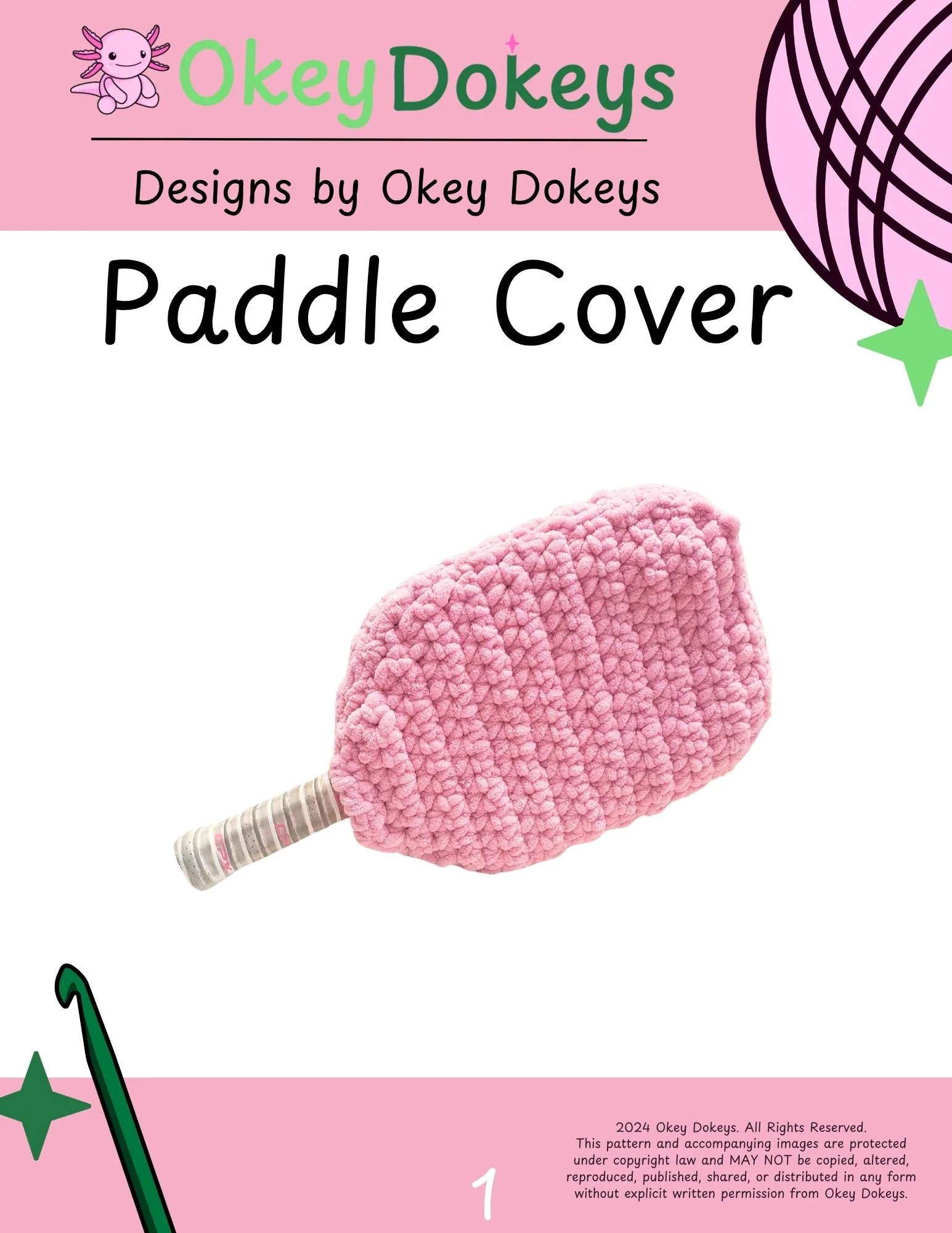 Crochet Pickleball Paddle Cover Pattern