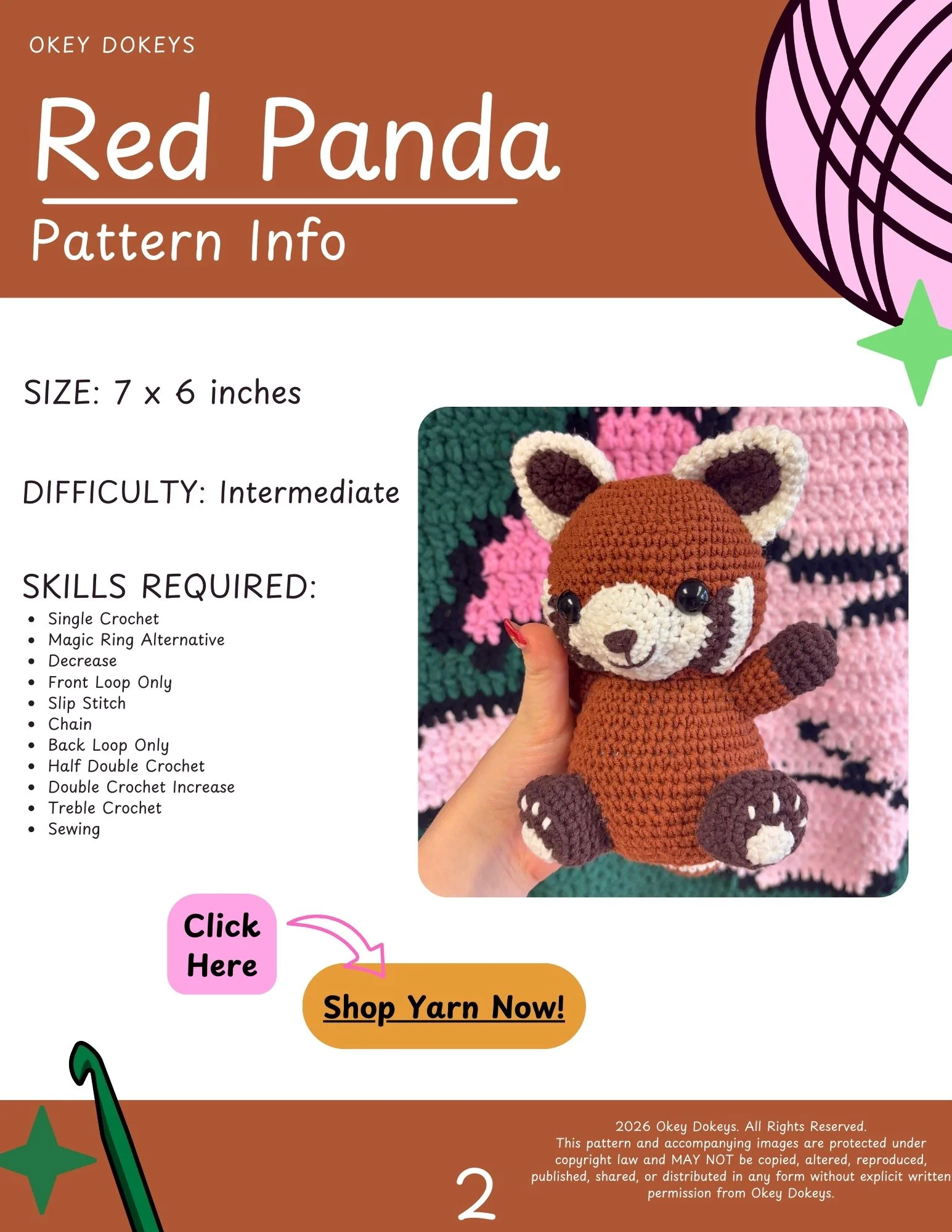 Crochet Red Panda Pattern - Image 3