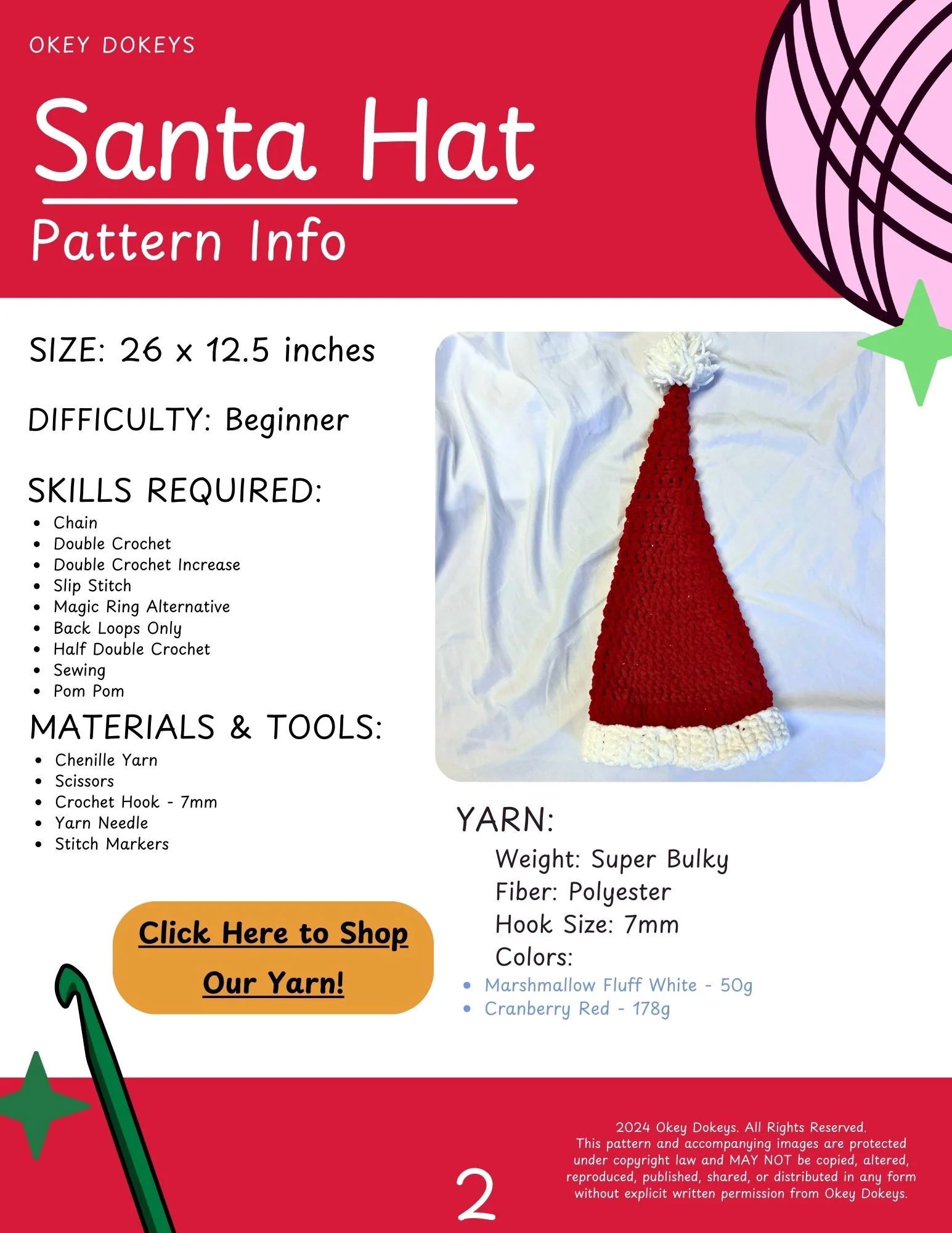 Crochet Santa Hat Pattern - Image 3
