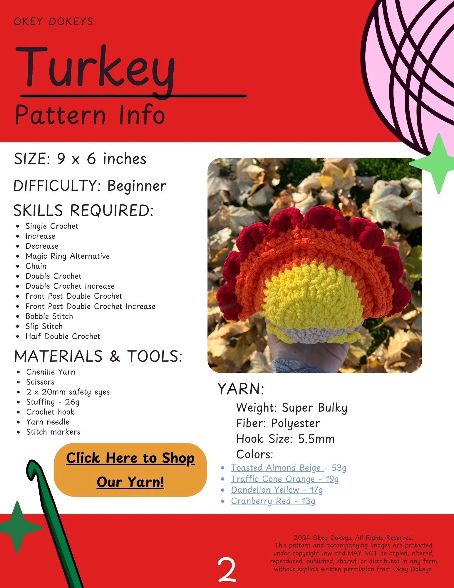 Crochet Turkey Pattern - Image 3