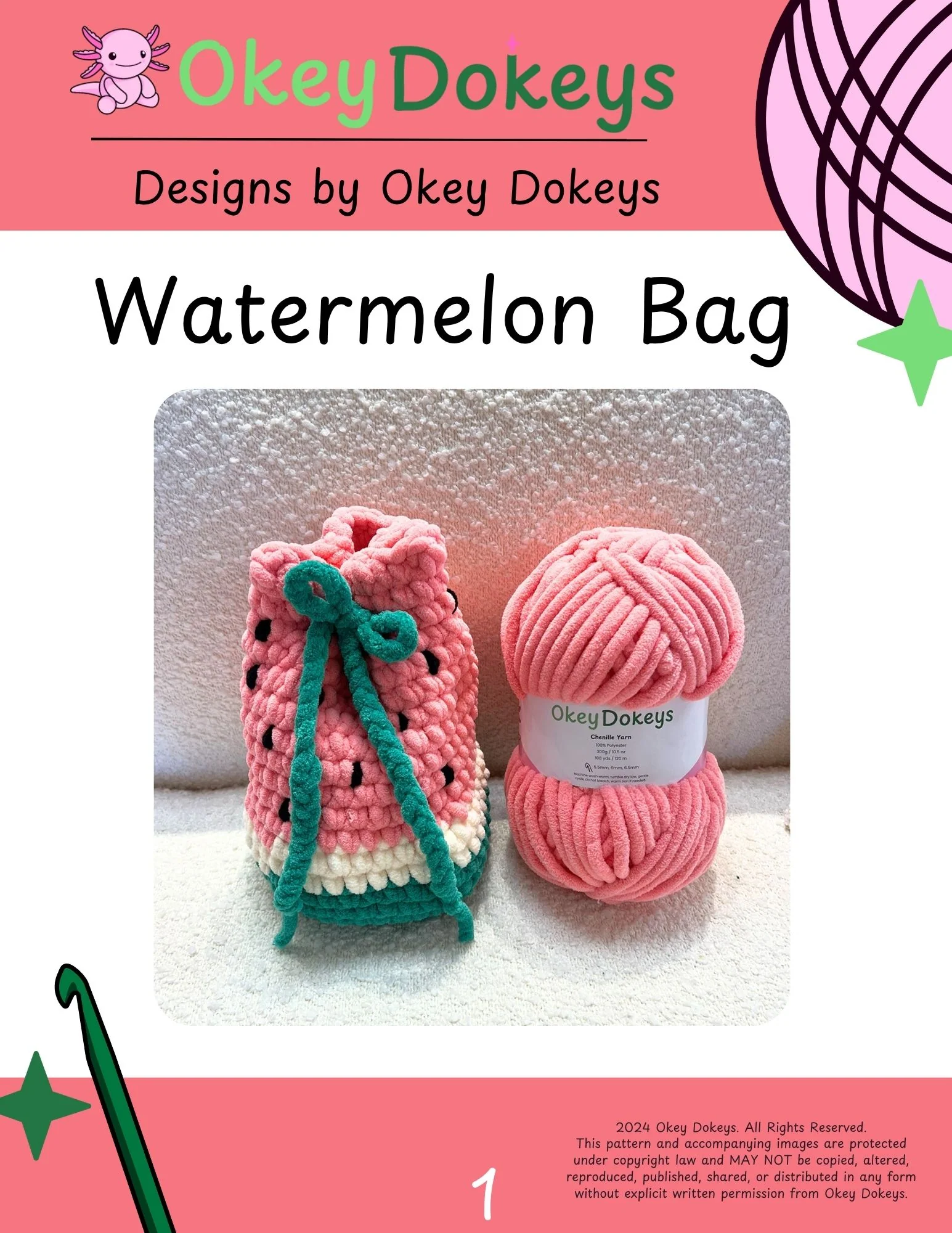 Crochet Watermelon Bag Pattern