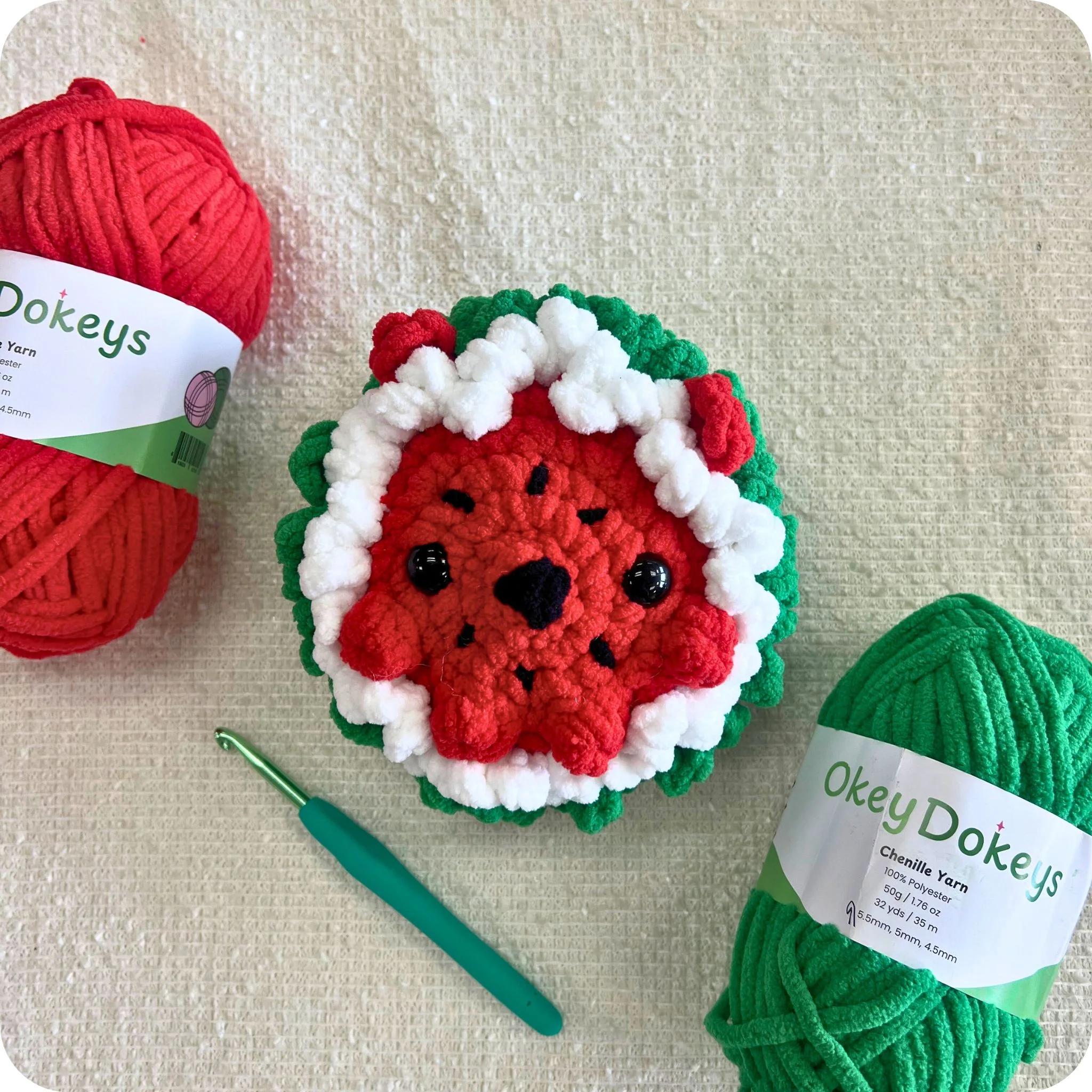 Crochet Watermelon Hedgehog Pattern - Image 2