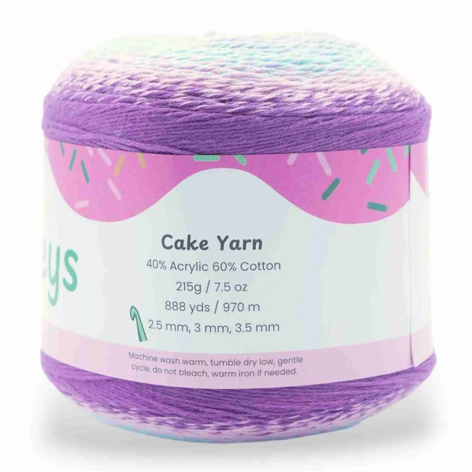 1060 Yards Gradient Cake Yarn - #1 Super Fine Cotton Acrylic Yarn - Image 11