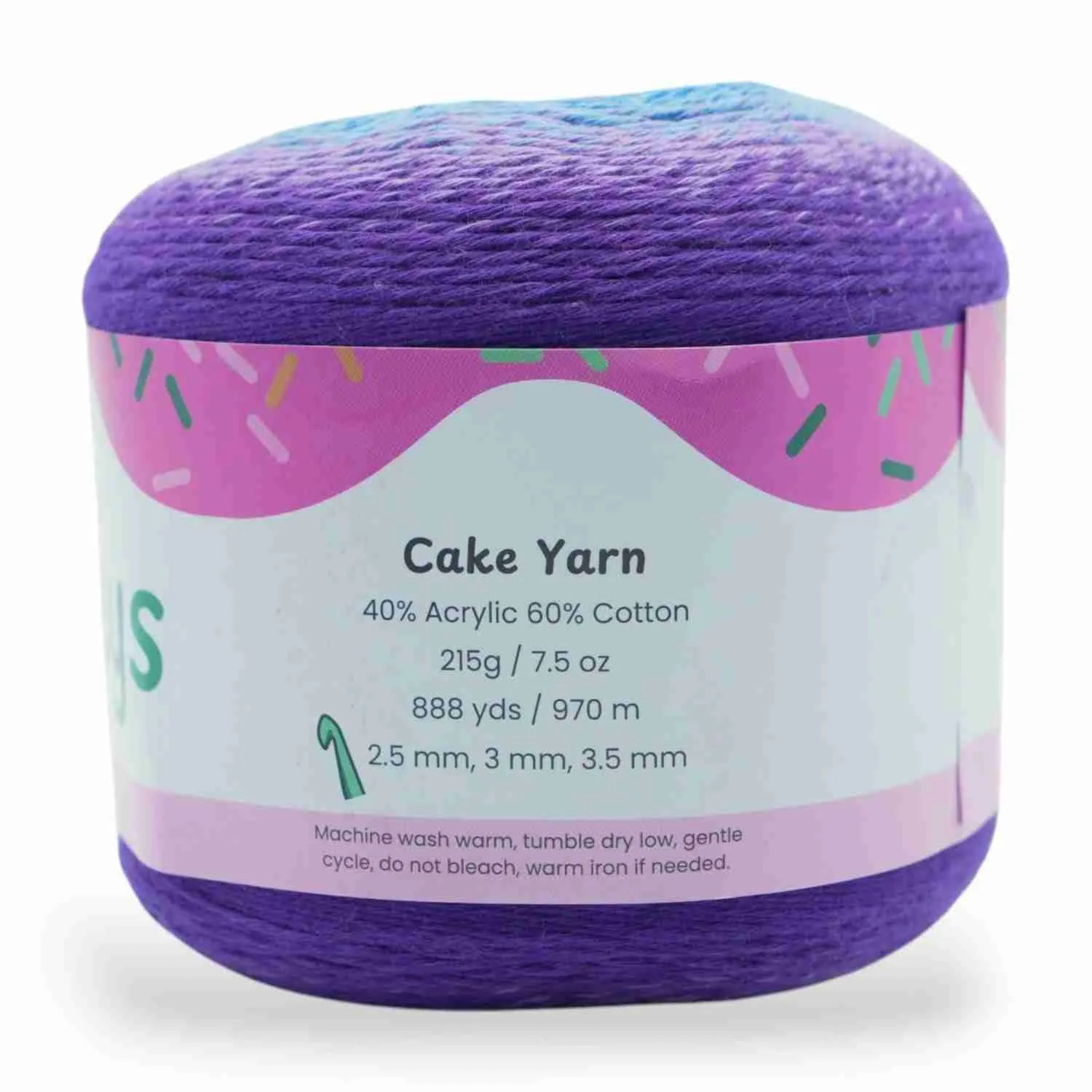 1060 Yards Gradient Cake Yarn - #1 Super Fine Cotton Acrylic Yarn - Image 32