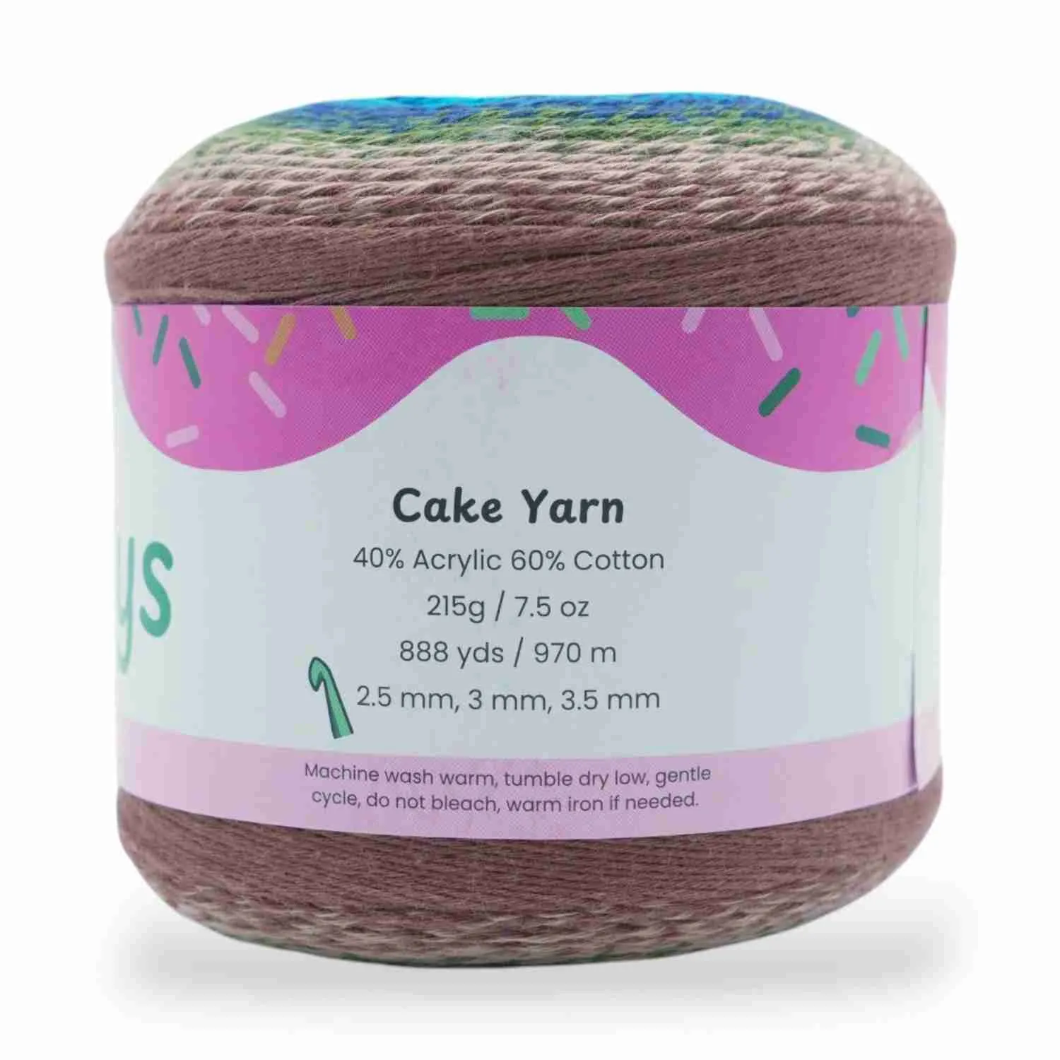 1060 Yards Gradient Cake Yarn - #1 Super Fine Cotton Acrylic Yarn - Image 5