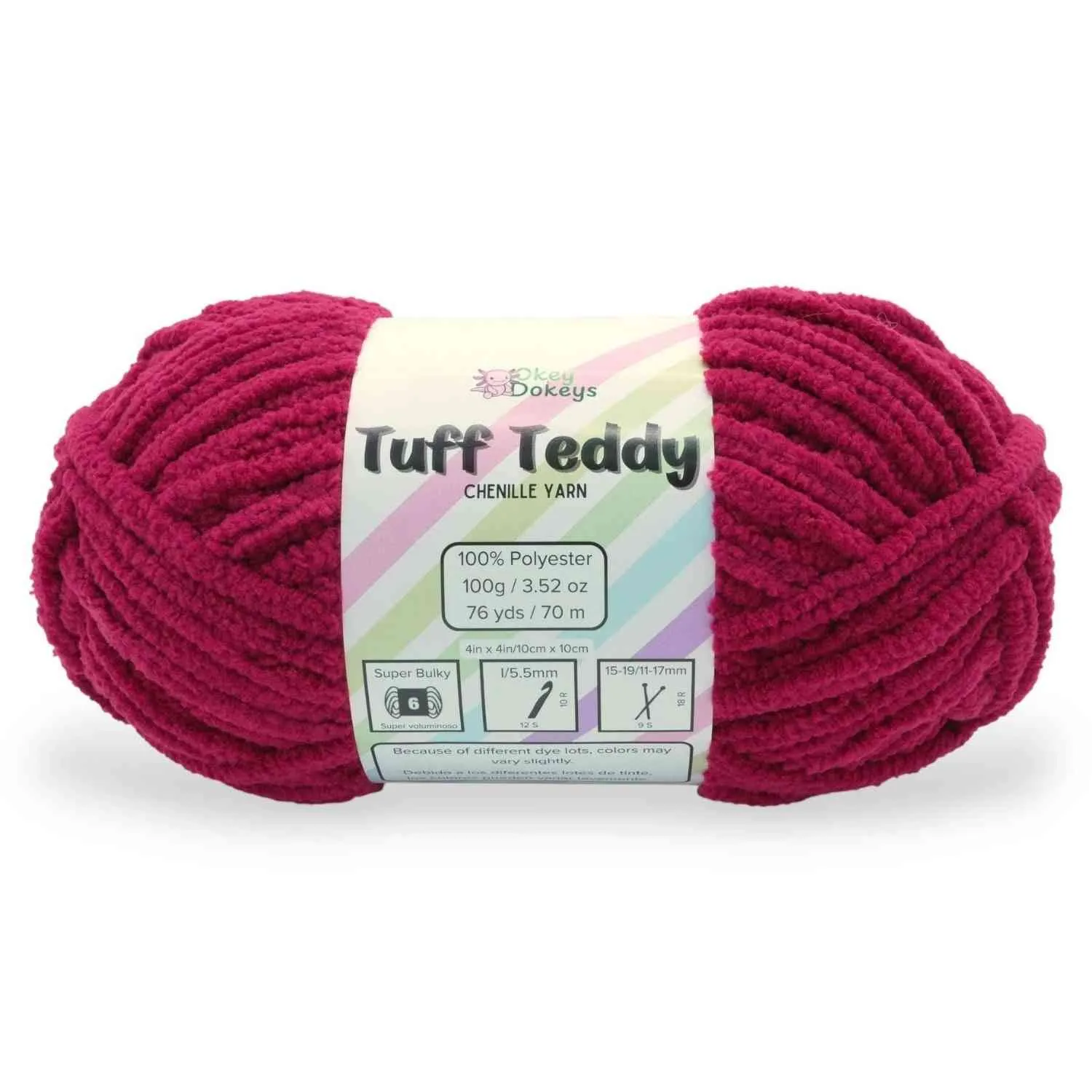 Super Bulky Chenille Yarn #6, 100g Velvet Soft No-Fray Yarn for Crocheting, 50+ Colors - Image 110