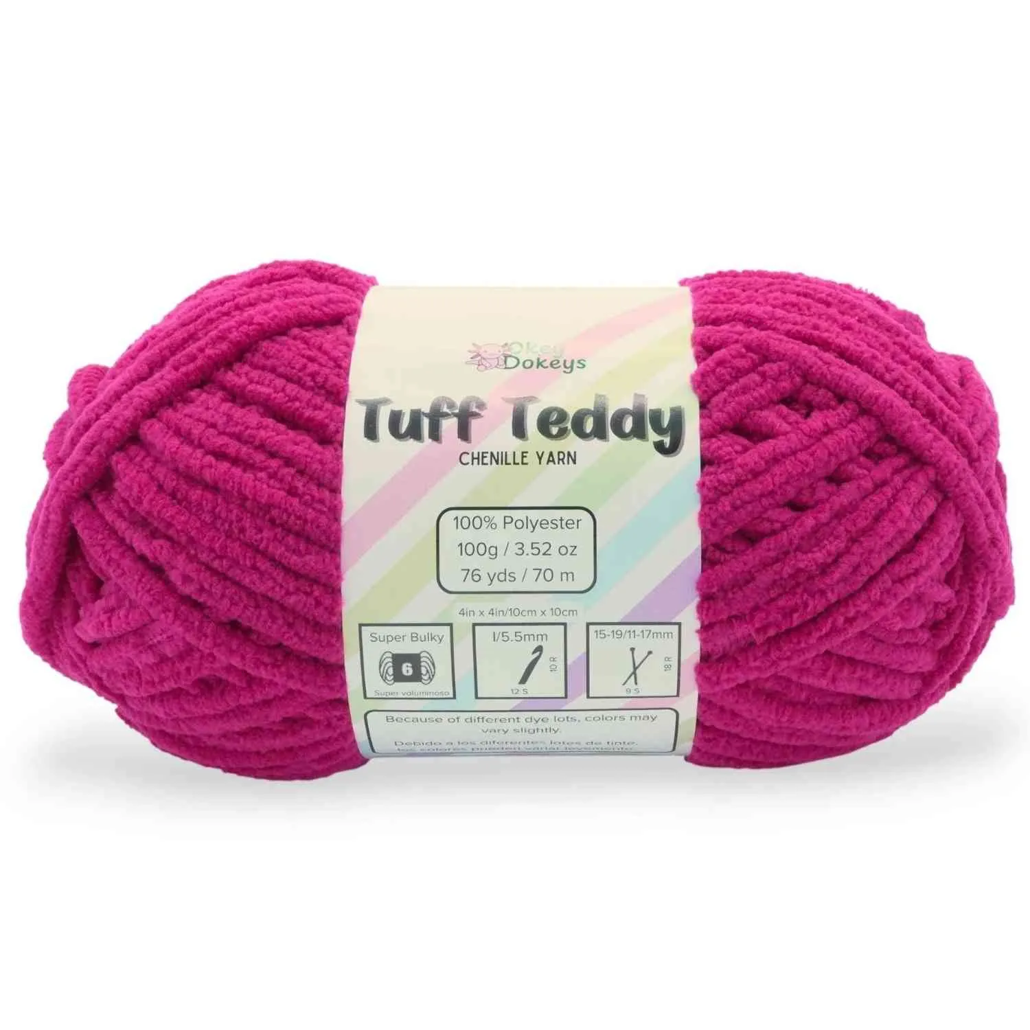 Super Bulky Chenille Yarn #6, 100g Velvet Soft No-Fray Yarn for Crocheting, 50+ Colors - Image 125