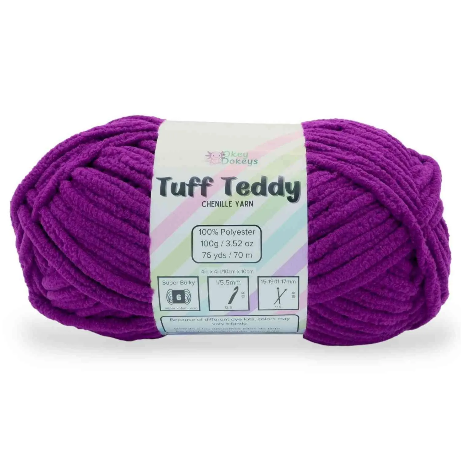 Super Bulky Chenille Yarn #6, 100g Velvet Soft No-Fray Yarn for Crocheting, 50+ Colors - Image 98